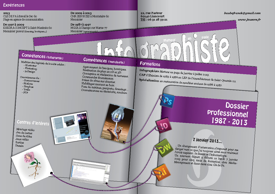 mon cureculum vitae, infographiste, metteur en page