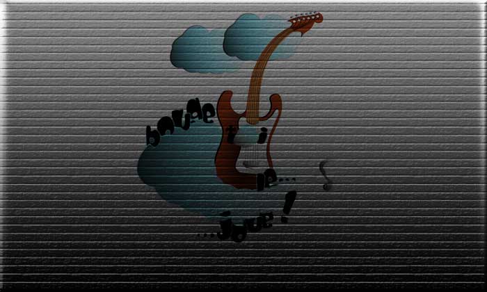 une guitare dans les nuages